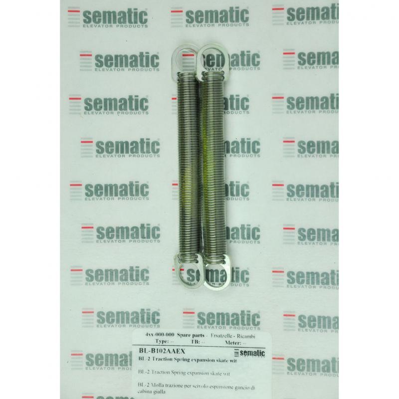 BL-B102AAEX | 2x Traction Spring for expansion skate with car door locking device (Yellow)